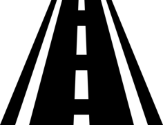 Road With Broken Line Outline Svg File, Free Vectors File
